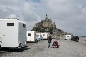 Womoparkplatz am Mont St. Michel