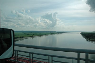 Netter Ausblick mit Wolkenschwan